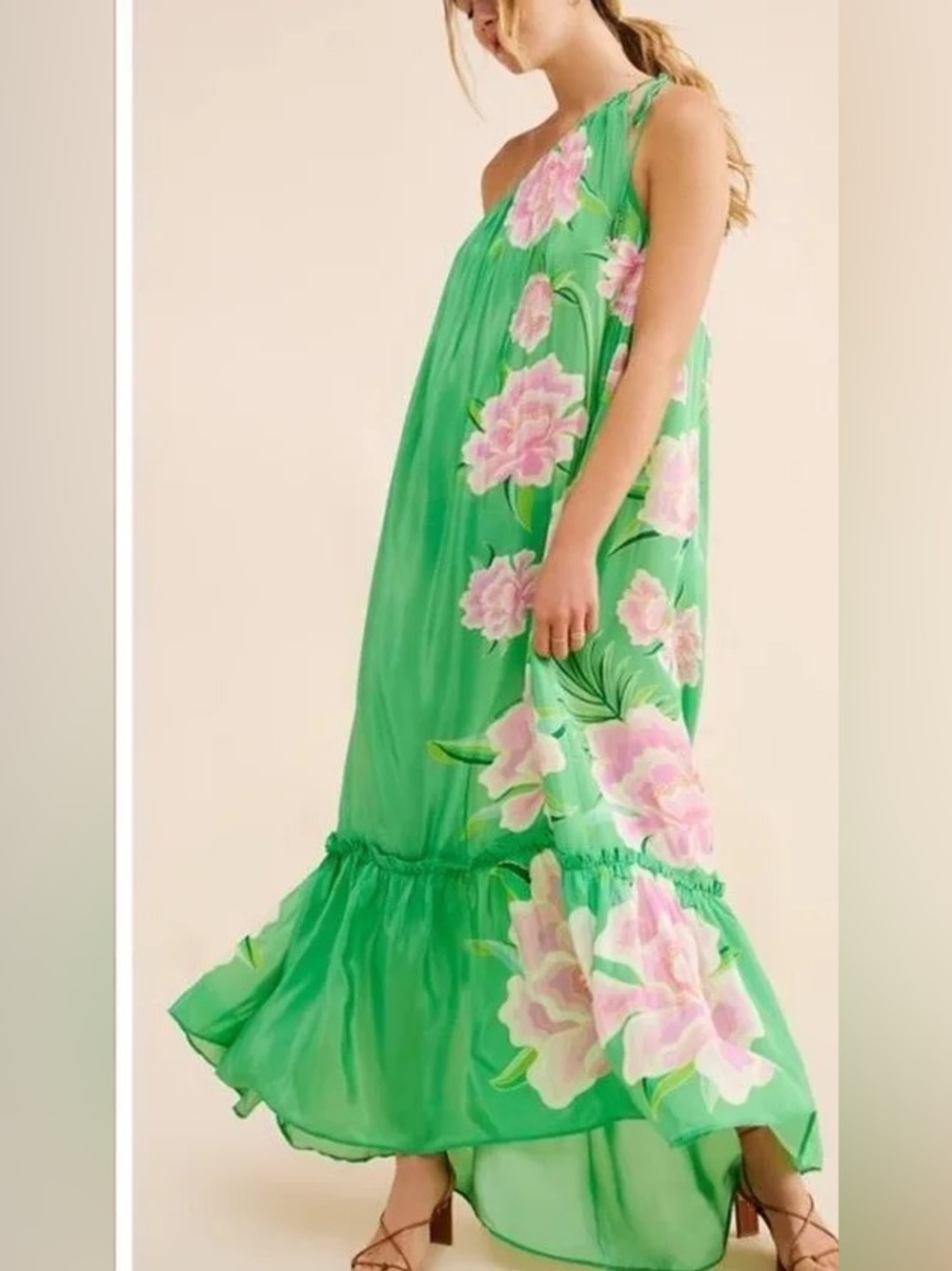 FARM Rio Floral Vibing Green Maxi Dress NWT NEW - Picture 4 of 8